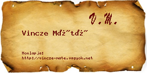 Vincze Máté névjegykártya