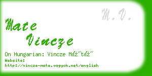 mate vincze business card